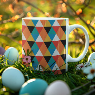 Taza De Café Patrón triangular multicolor