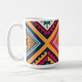Taza De Café Patrón tribal colorido