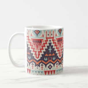 Taza De Café Patrón Tribal de Seamless Vintage. Ética geomét