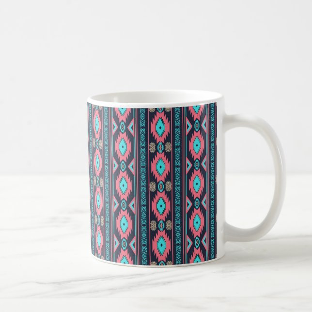 Taza De Café Patrón tribal étnico del sudoeste. (Derecha)