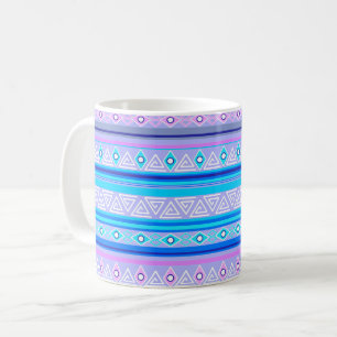Taza De Café patrón tribal étnico geométrico de indio americano