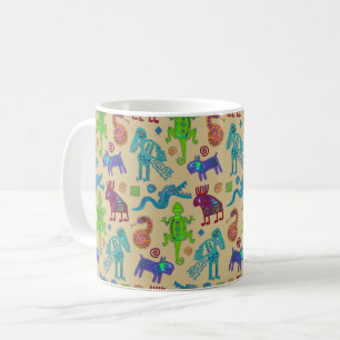 Taza De Café Patrón tribal primista de cultura africana mexican