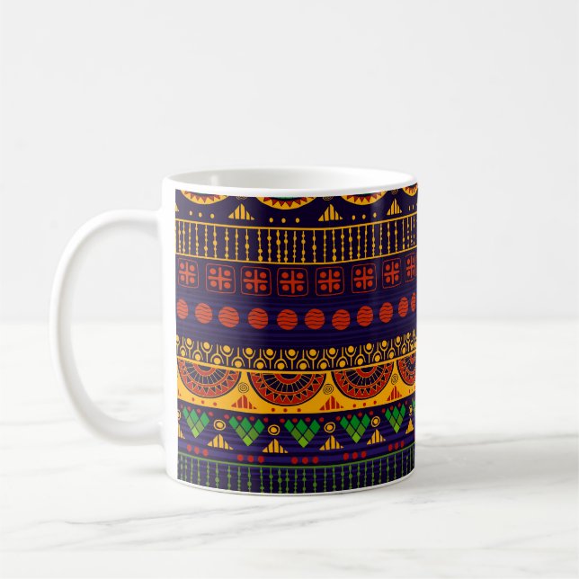Taza De Café Patrón tribal sin fisuras.  (Izquierda)