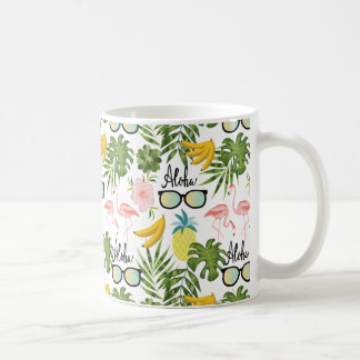 Taza De Café Patrón tropical de verano divertido