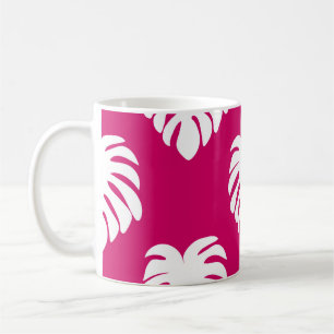 Taza De Café Patrón tropical sin fisuras con monstera. arte,ret