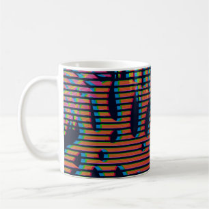 Taza De Café Patrón tropical sin foco con plantas tropicales. H