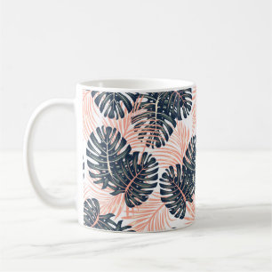 Taza De Café Patrón tropical sin soldadura botánica con pl bril
