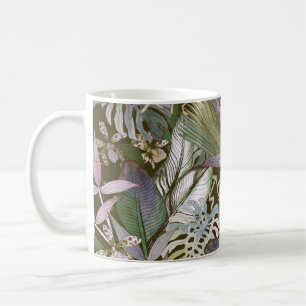 Taza De Café Patrón tropical sin soldadura con flores tropicale