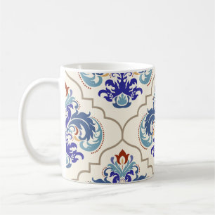 Taza De Café Patrón turco colorido: Belleza sin fin.