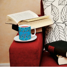 Patrón turquesa flores silvestres adorno de café r