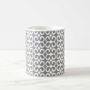 Taza De Café Patrón único gris plateado