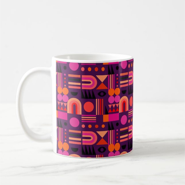 Taza De Café Patrón uniforme geométrico abstracto con formas de (Izquierda)