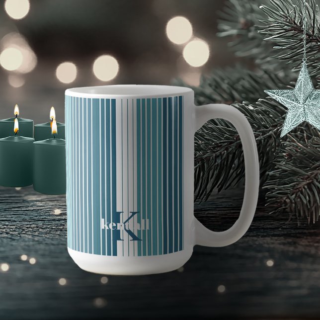 Taza De Café Patrón verde azulado de Navidades de Pinstripe#28  (Subido por el creador)