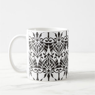 Taza De Café patrón vintage con nombre floral y geométrico