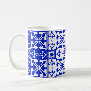 Taza De Café Patrón vintage de color monocromo. Resumen de orna