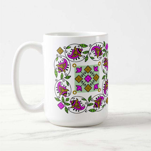 Taza De Café patrón vintage definitivo (Izquierda)