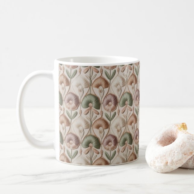 Taza De Café Patrón vintage sin costuras (Con donut)