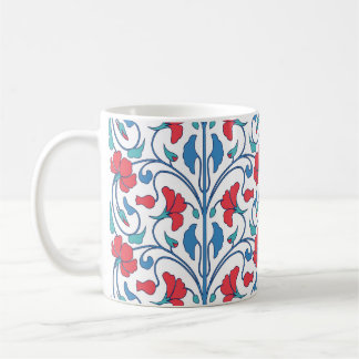 Taza De Café Patrón vintage sin costuras de flores árabe.