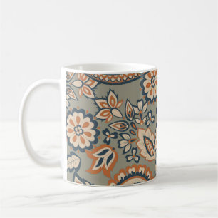 Taza De Café Patrón vintage sin fisuras Paisley. Grupo trasero