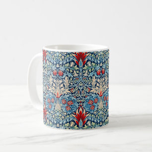 Taza De Café Patrón William Morris, cabeza de serpiente,