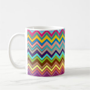 Taza De Café Patrón ZIGZAG - coloreado + tus ideas