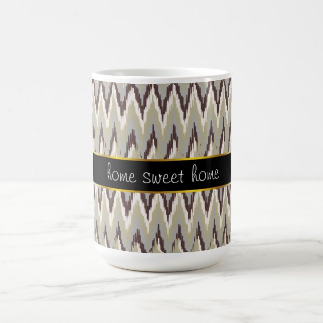 Taza De Café Patrón ZigZag de café y salvia (Centro)