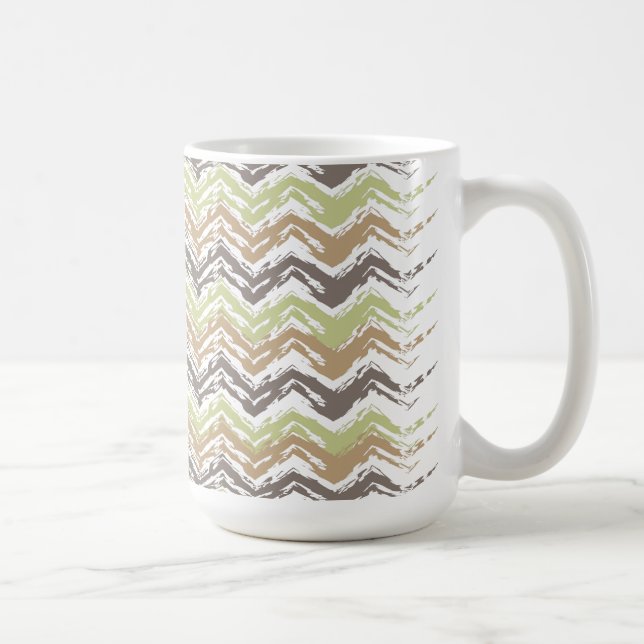 Taza De Café Patrón ZigZag de Melon Brandy Scribble (Derecha)