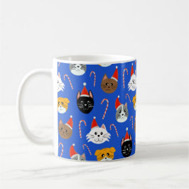 Taza De Café Patronear un gato de Navidades cutáneos