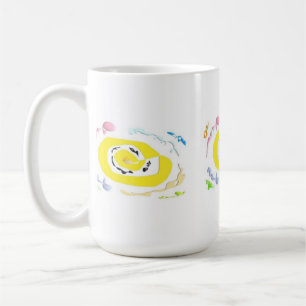 Taza De Café patrones de flores amarillas adorables