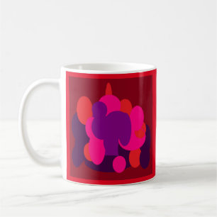 Taza De Café Patrones de globos de colores de mauza rosa de vin