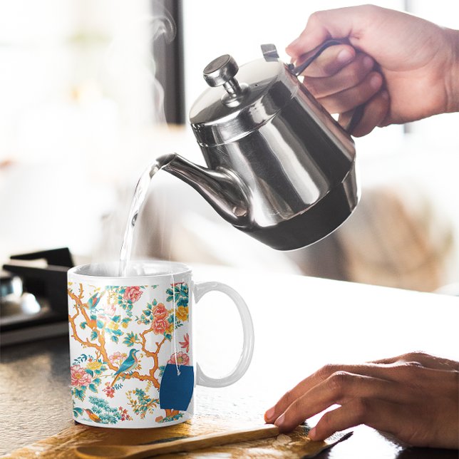 Taza De Café Patrones de inspiración asiática, aves de flores c (Subido por el creador)
