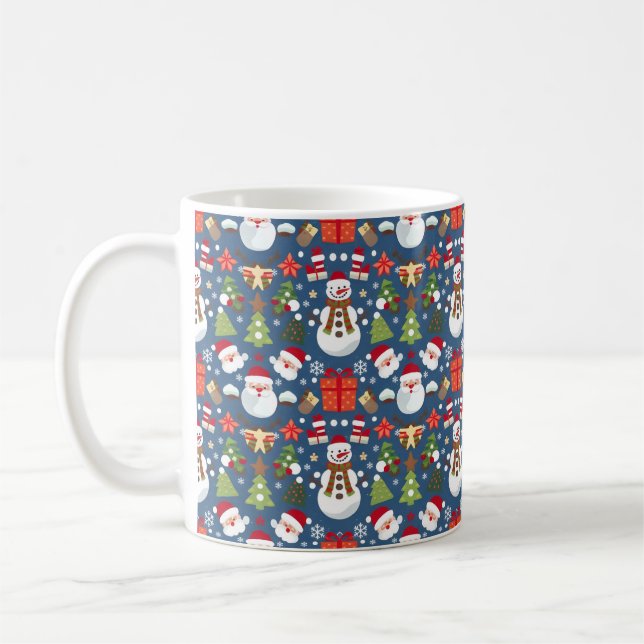 Taza De Café Patrones de Navidades merry y Bright (Izquierda)