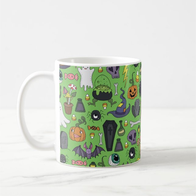 Taza De Café Patrones impecables dibujados a mano con una mano  (Izquierda)