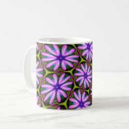Taza De Café Patrones margueritas púrpura