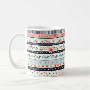 Taza De Café Patrones mixtos shabby chic