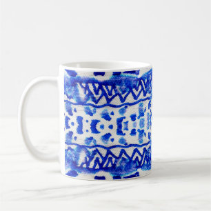 Taza De Café Patrones nativos de flecha índigo étnica