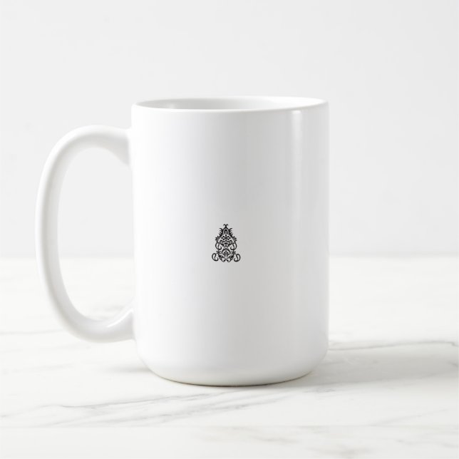 Taza De Café Patrones ornamentales en un blanco y negro llamati (Izquierda)