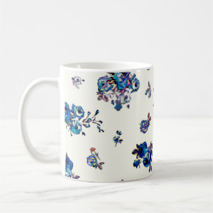 Taza De Café Patrones sin fisuras de papel textil y papel pinta