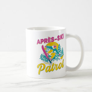 Taza De Café Patrulla de après-ski divertida fiesta retro de sn