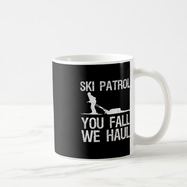 Taza De Café Patrulla de esquí: Cae en invierno (Derecha)