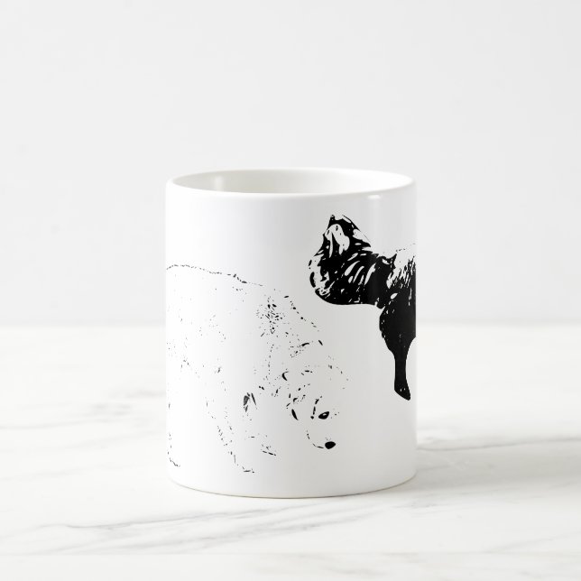 Taza De Café Patrulla del aroma otoñal, dos perros (Centro)