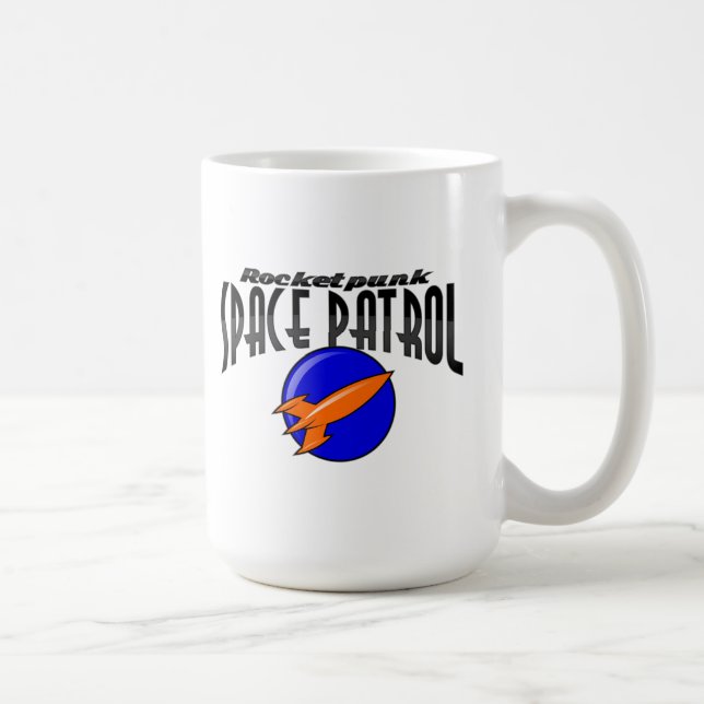 Taza De Café Patrulla espacial Rocketpunk Insignia Mug (Derecha)