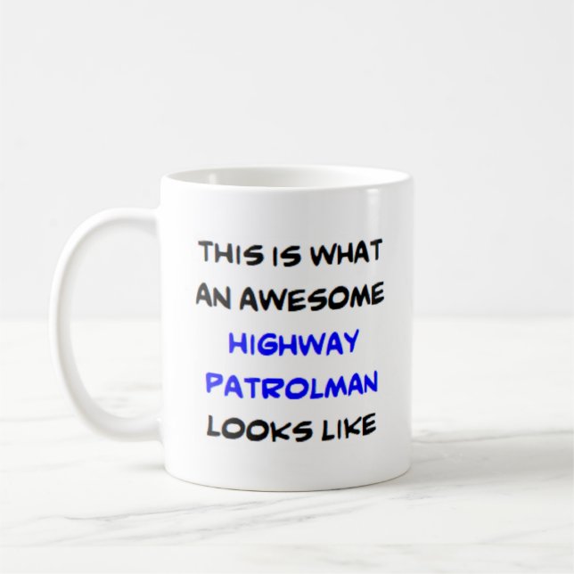 Taza De Café patrullero de carreteras, impresionante (Izquierda)