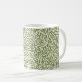 Taza De Café Pattern of green leafy branches 