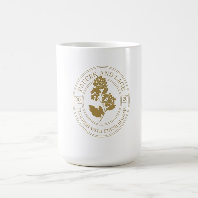 Taza De Café Paucek & Lage – Prosperar con Flores Frescas (Centro)