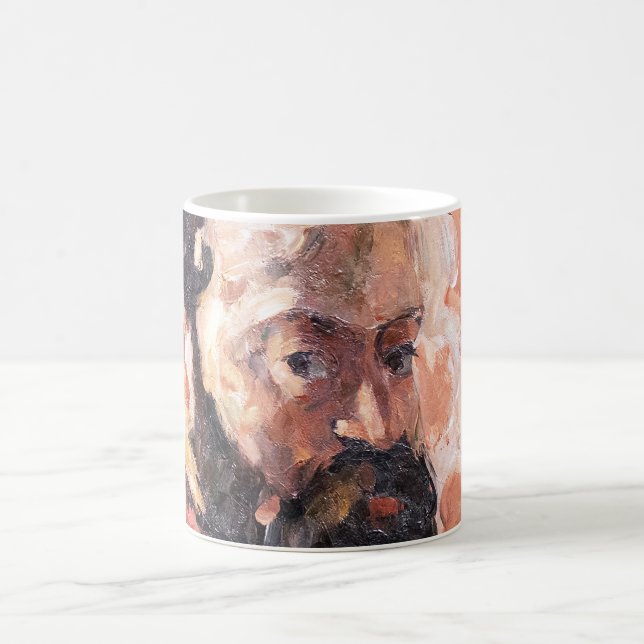 Taza De Café Paul Cezanne - autorretrato de fondo rosa (Centro)