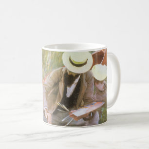 Taza De Café Paul Helleu Esbozando con su esposa por JS Sargent