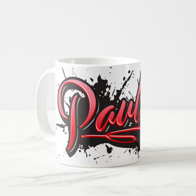 Taza De Café Pauline red Heart Graffiti Tasse Kaffeetasse (Anverso izquierdo)