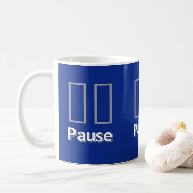Taza De Café Pausa, Blue Mug (Con donut)