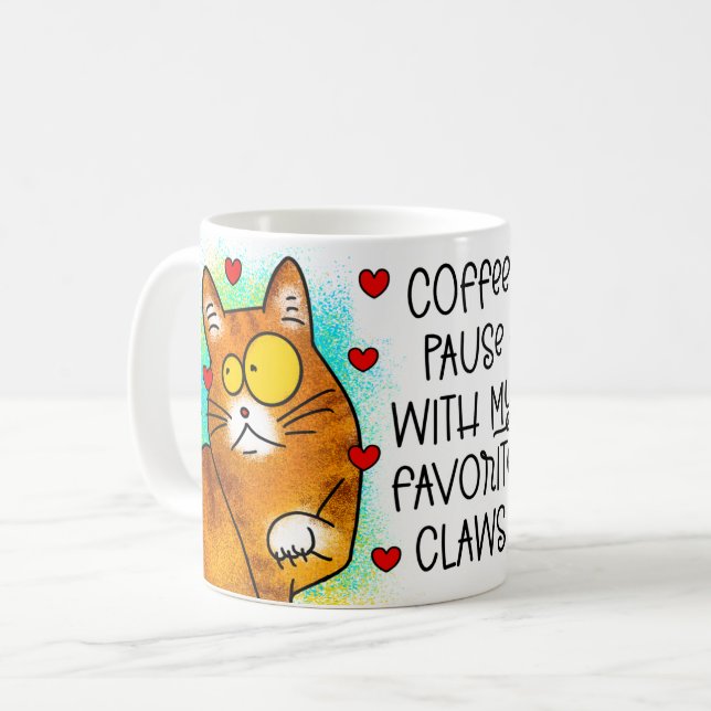 Taza De Café pausa del café con mis garras favoritas (Anverso izquierdo)